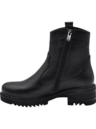 VENÜS 1950835K TOPUKLU FERMUARLI KADIN DERİ BOT