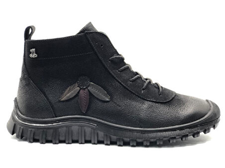 Venüs Punka Hakiki Deri Kaymaz Taban Ortopedik Kadın Bot