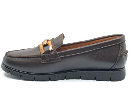 Venüs Kikir Hakiki Deri Ortopedik Casual Kadın Babet Ayakkabı