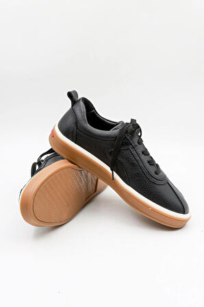 Venüs Kadın Hakiki Deri Bağcıklı Düz Tabanlı Oxford Ayakkabı 25452252K - Siyah - 36