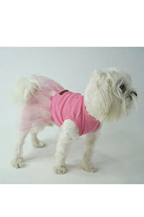 Patilinka Kedi Köpek Yazlık Kıyafet – Pembe Tütü Elbise