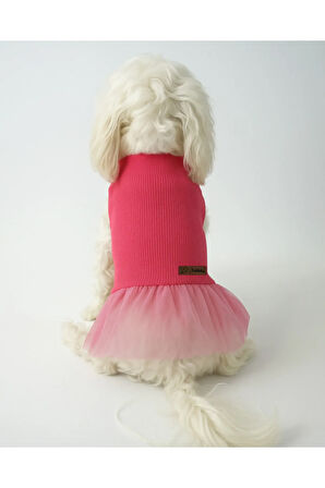 Patilinka Kedi Köpek Yazlık Kıyafet – Fuşya Tütü Elbise