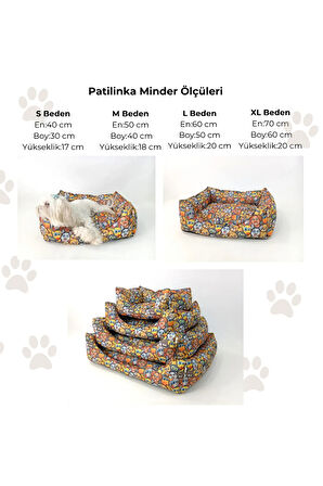 Patilinka Kedi Köpek Minderi – Neşeli Köpekler Yumuşak Minder – Yatak