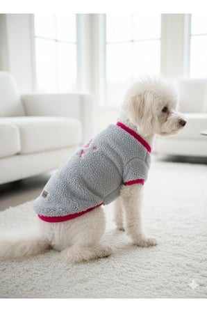 Kedi - Köpek İşlemeli Welsoft Kışlık Sweat - Kıyafet