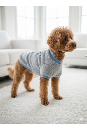 Kedi - Köpek İşlemeli Welsoft Kışlık Sweat - Kıyafet