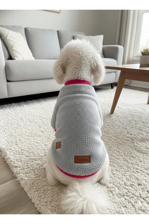 Kedi - Köpek Welsoft Yumuşak Peluş Sweat - Kıyafeti- Mont - Yelek
