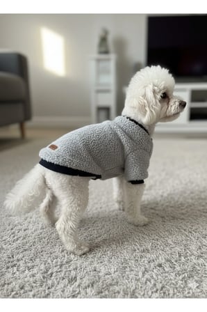 Kedi - Köpek Welsoft Yumuşak Peluş Sweat - Kıyafeti- Mont - Yelek