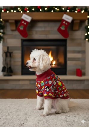 Kedi - Köpek İçi Şardonlu - Boğazlı Kışlık Sweat - Kıyafet - Mont - Yelek - Yağmurluk