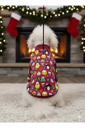 Kedi - Köpek İçi Şardonlu - Boğazlı Kışlık Sweat - Kıyafet - Mont - Yelek - Yağmurluk