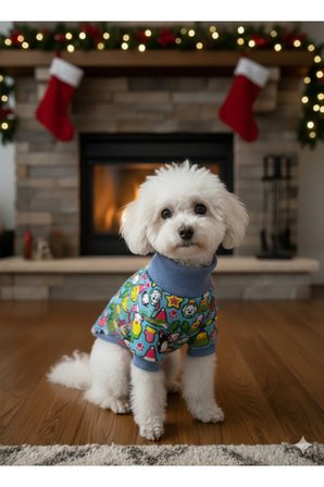 Kedi - Köpek İçi Şardonlu - Boğazlı Kışlık Sweat - Kıyafet - Mont - Yelek - Yağmurluk