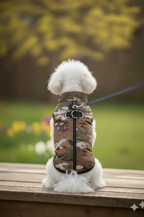 Kedi - Köpek İçi Polarlı Su Geçirmez Kışlık Kamuflaj Yelek - Mont - Yağmurluk - Sweat - Kıyafet