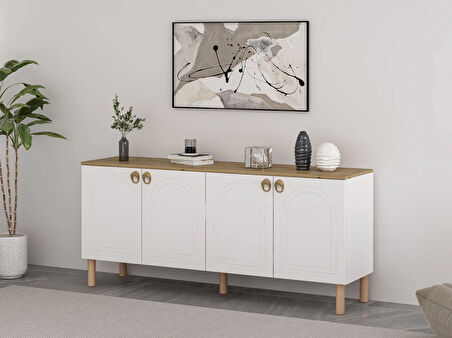 Lotus Bohem Tarz Konsol - Beyaz/Artisan