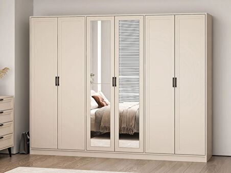 Prime 6 Kapaklı Gardrop - Kumtaşı