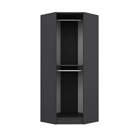 Kale 1 Kapaklı Köşe Dolap Antrasit Mebran Panjur 190CM