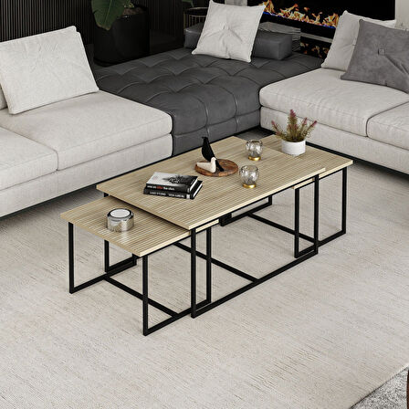 Levada 3'lü Zigonlu Sehpa - Bona