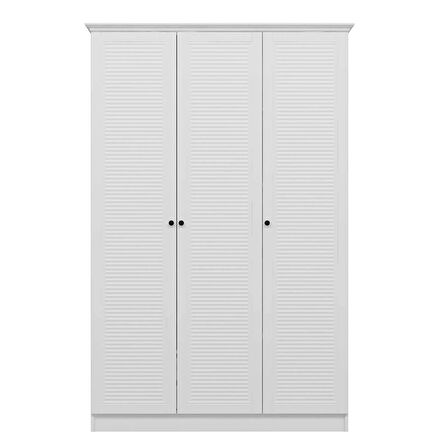 Kale 3 Kapaklı 2Ç Taçlı Dolap Beyaz Mebran Panjur Beyaz 190CM