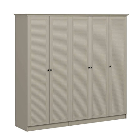 Kale 5 Kapaklı 2Ç Taçlı Dolap Kumtaşı Mebran Panjur Kumtaşı 190CM