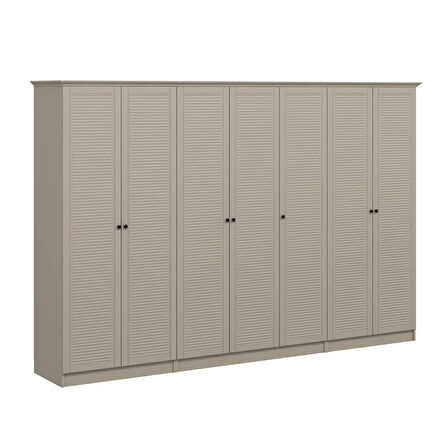 Kale 7 Kapaklı 2Ç Taçlı Dolap Kumtaşı Mebran Panjur Kumtaşı 190CM