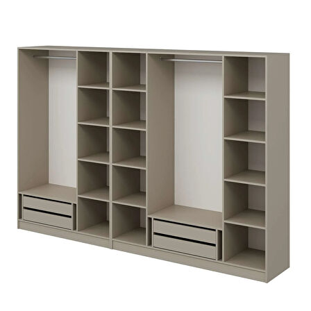 Kale 7 Kapaklı 4Ç Taçlı Dolap Kumtaşı Mebran Panjur Kumtaşı 190CM