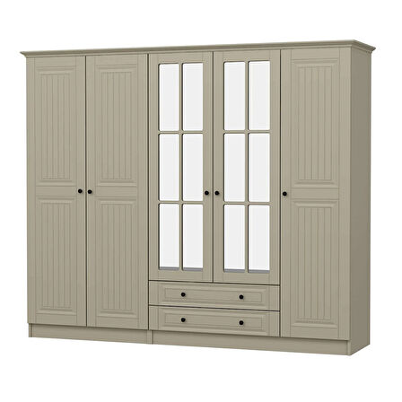 Kale 5 Kapaklı 2Ç Taçlı Dolap Kumtaşı Mebran İlkbahar Kumtaşı 190CM