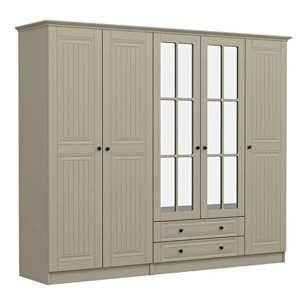 Kale 5 Kapaklı 2Ç Taçlı Dolap Kumtaşı Mebran İlkbahar Kumtaşı 190CM