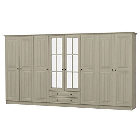 Kale 8 Kapaklı 2Ç Taçlı Dolap Kumtaşı Mebran İlkbahar Kumtaşı 190CM