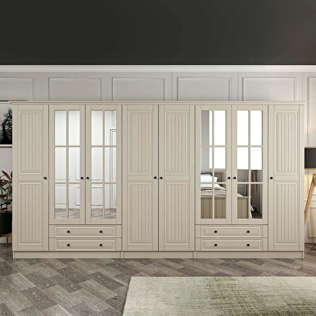 Kale 8 Kapaklı 4Ç Taçlı Dolap Kumtaşı Mebran İlkbahar Kumtaşı 190CM