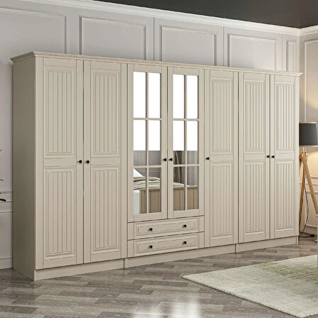 Kale 7 Kapaklı 2Ç Taçlı Dolap Kumtaşı Mebran İlkbahar Kumtaşı 210CM