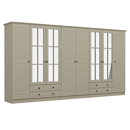 Kale 8 Kapaklı 4Ç Taçlı Dolap Kumtaşı Mebran İlkbahar Kumtaşı 210CM