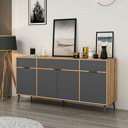 Elina Ayaklı Konsol - Dore/Antrasit