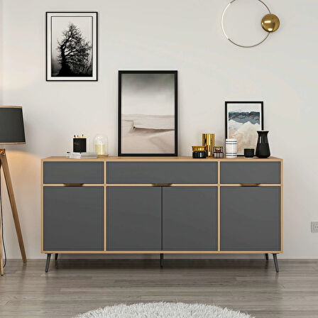 Elina Ayaklı Konsol - Dore/Antrasit