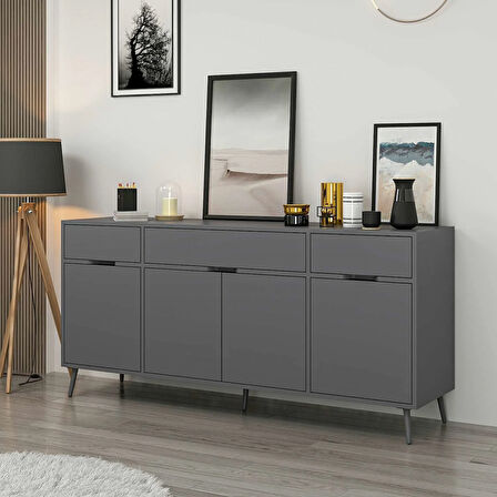 Elina Ayaklı Konsol - Antrasit/Antrasit