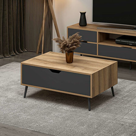 Elina Ayaklı Orta Sehpa - Dore/Antrasit