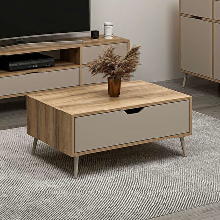 Elina Ayaklı Orta Sehpa - Dore/Kumtaşı