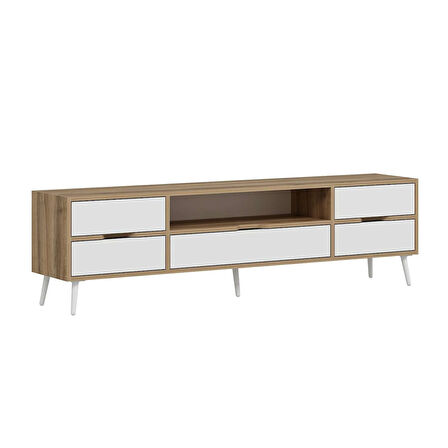 Elina Ayaklı Tv Ünitesi - Dore/Beyaz