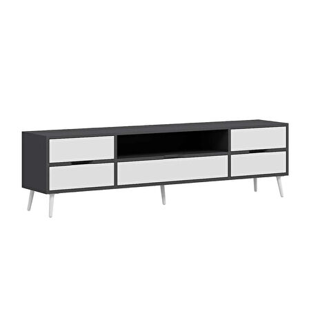 Elina Ayaklı Tv Ünitesi - Antrasit/Beyaz
