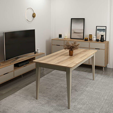 Elina Açılır Yemek Masası - Dore/Kumtaşı