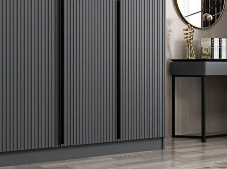 Kale Plus 4 Mebran Kapaklı 2Ç Dolap Antrasit Mebran 190CM