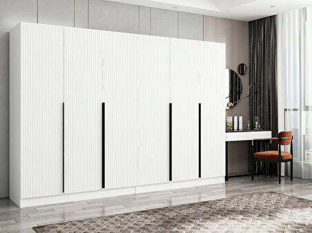 Kale Plus 6 Mebran Kapaklı 4Ç Dolap Beyaz Mebran 190CM