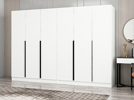 Kale Plus 6 Mebran Kapaklı 4Ç Dolap Beyaz Mebran 190CM