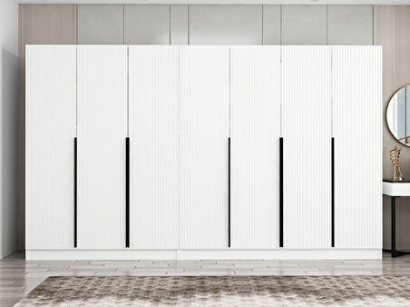 Kale Plus 7 Mebran Kapaklı 4Ç Dolap Beyaz Mebran 190CM