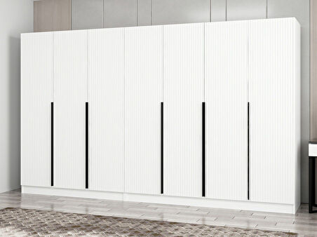 Kale Plus 7 Mebran Kapaklı 4Ç Dolap Beyaz Mebran 190CM