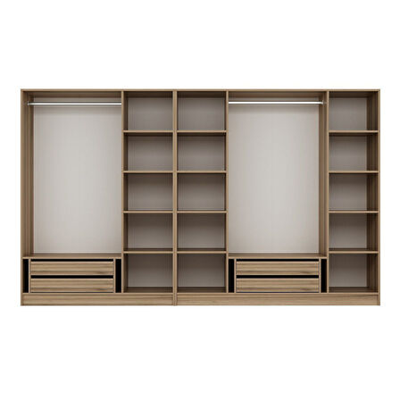 Kale Plus 7 Kapaklı 4Ç Dolap Dore Plus Dore Füme Cam 190CM