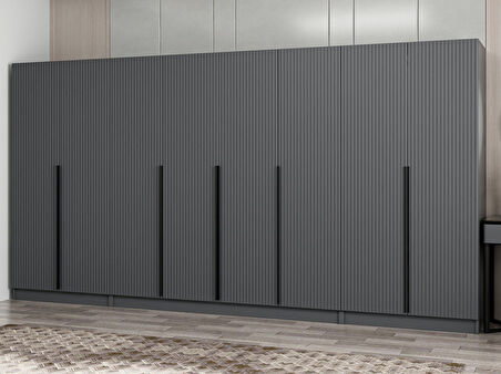 Kale Plus 8 Mebran Kapaklı 2Ç Dolap Antrasit Mebran 190CM