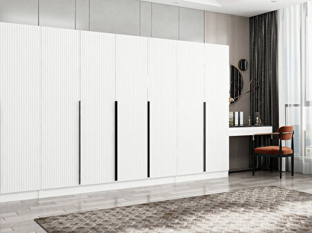 Kale Plus 8 Mebran Kapaklı 2Ç Dolap Beyaz Mebran 190CM