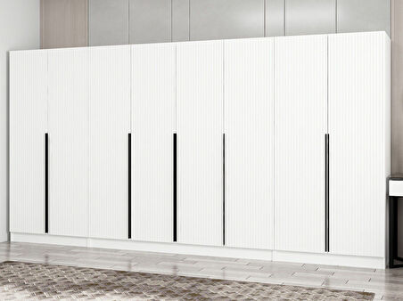 Kale Plus 8 Mebran Kapaklı 2Ç Dolap Beyaz Mebran 190CM