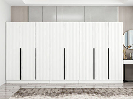 Kale Plus 8 Mebran Kapaklı 4Ç Dolap Beyaz Mebran 190CM