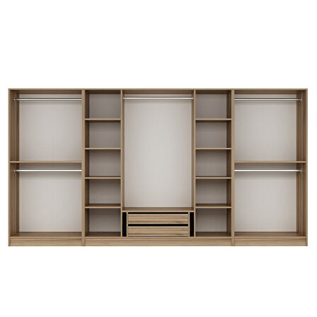 Kale Plus 8 Kapaklı 2Ç Dolap Dore Plus Dore Füme Cam 190CM