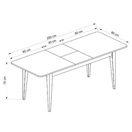 Elina Açılır Yemek Masası - Antrasit/Kumtaşı