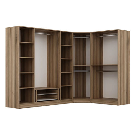 Kaleplus 7 Kapaklı 2 Çekmeceli Köşe Dolap Dore Dore Plus 190CM